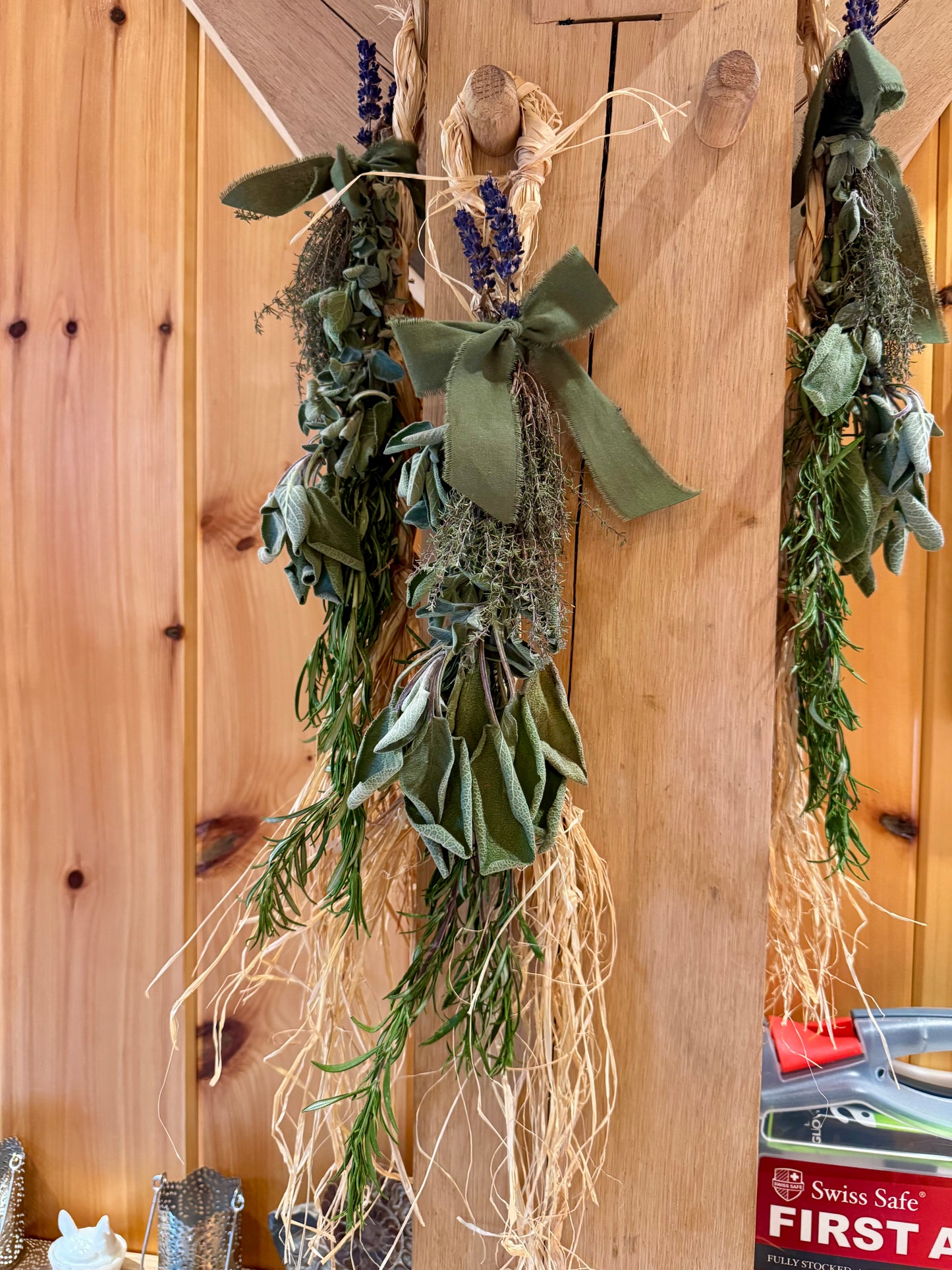 Braided Raffia Herb Swag