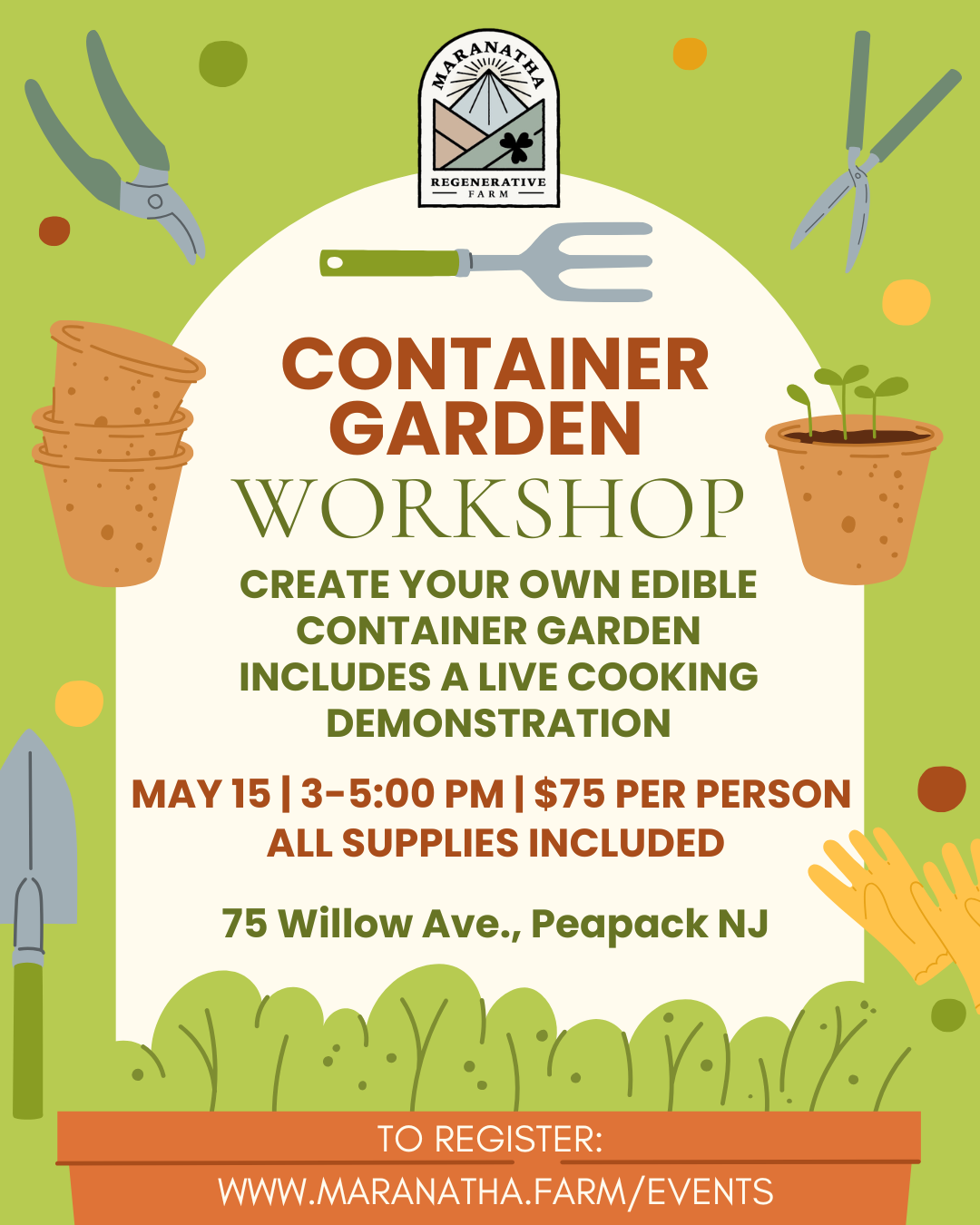 Container Garden Workshop & Cooking Demo