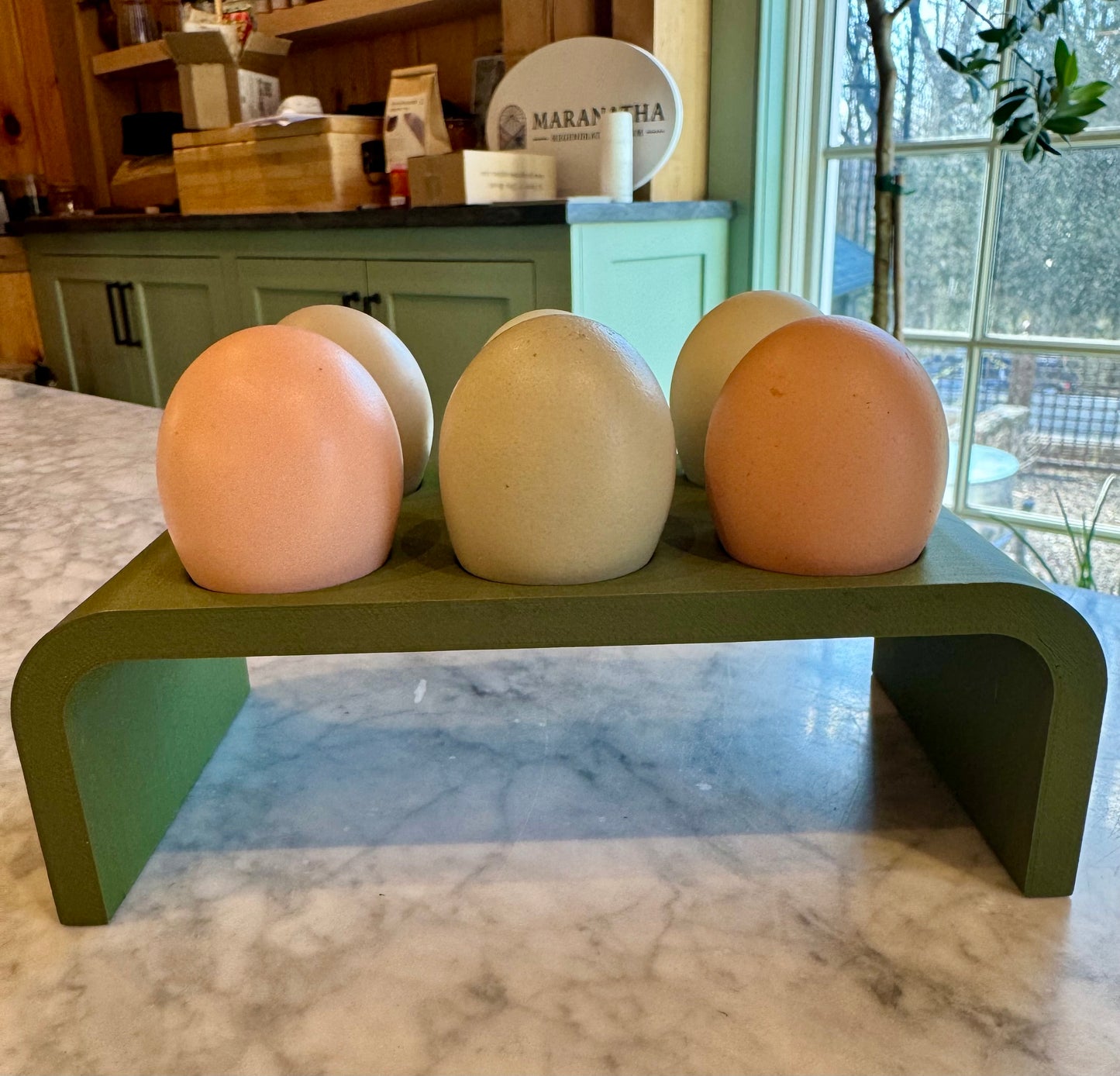 Tabletop Egg Holder- Moss Green