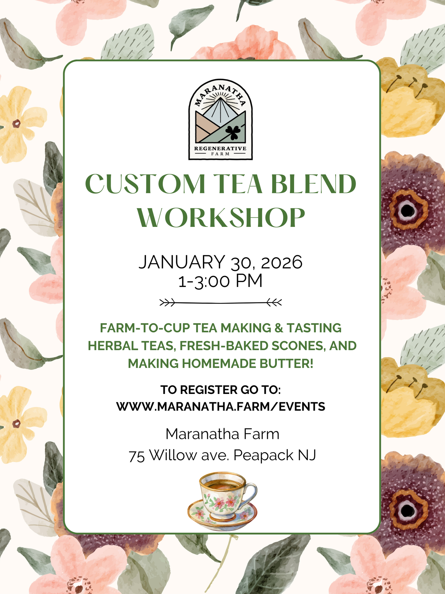 Custom Tea Making Workshop