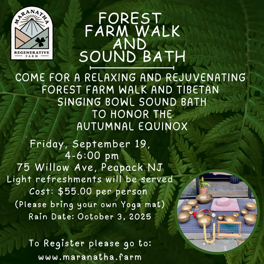 Forest Farm Walk and Sound Bath Event