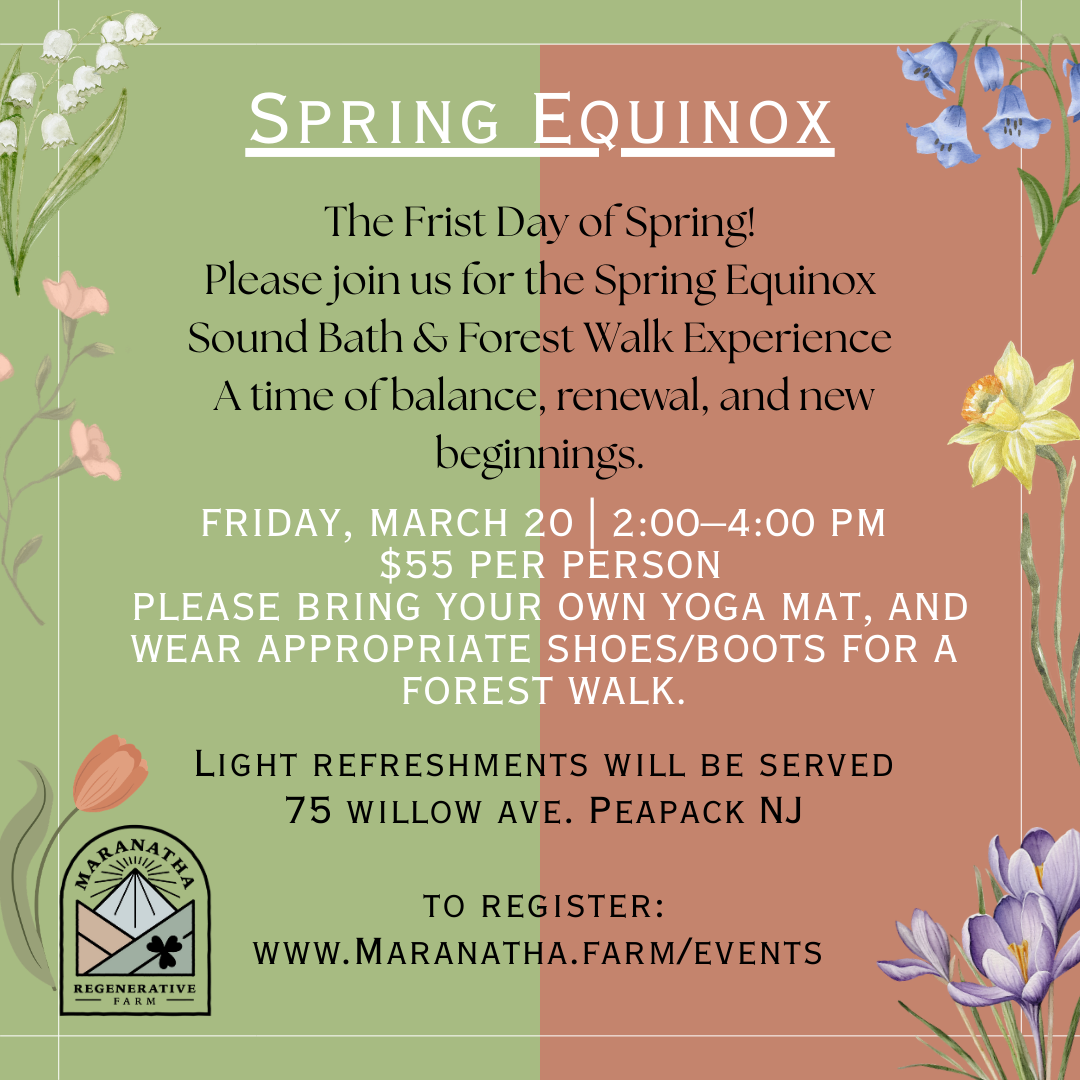 Spring Equinox Forest Farm Walk and Sound Bath